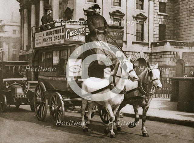 London omnibus, early 20th century. Artist: Unknown