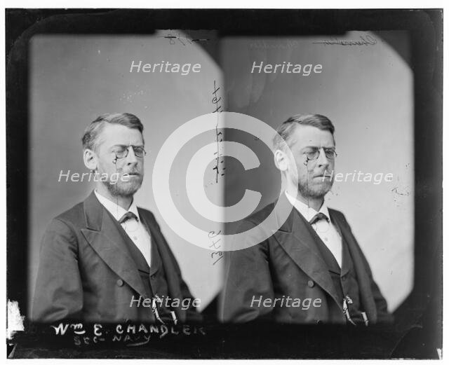 Chandler, Hon. Wm E. of N.H. Secty of Navy in Arthur Adm., between 1865 and 1880. Creator: Unknown.