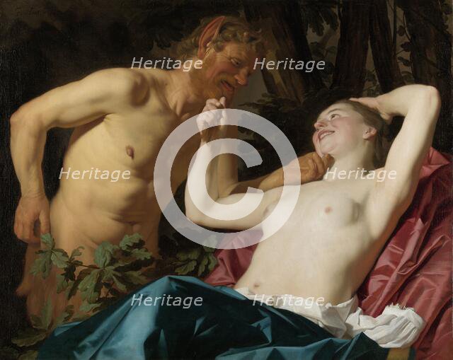 Satyr and Nymph, 1623. Creator: Gerrit van Honthorst.