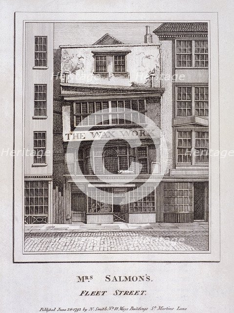 Mrs Salmon's Waxworks in Fleet Street, London, 1793. Artist: Anon