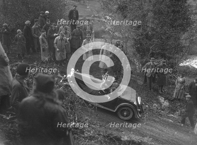 Standard Avon Special taking part in a Standard Car Owners Club trial. Artist: Bill Brunell.