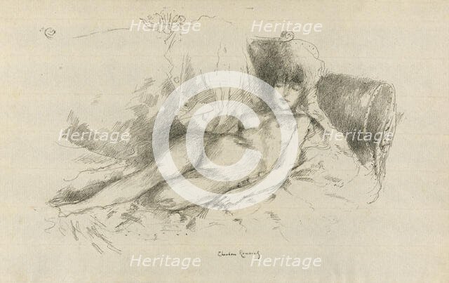 Study from the Nude, Woman Asleep, 1890-94. Creator: Theodore Roussel.