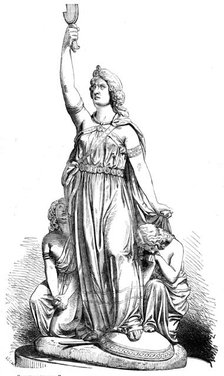 "Queen Boadicea" - J. Thomas, sculptor - from the Exhibition of the Royal Academy, 1856.  Creator: J. R. C..