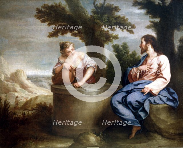 Jesus and the Samaritan', oil on canvas by Alonso Cano.