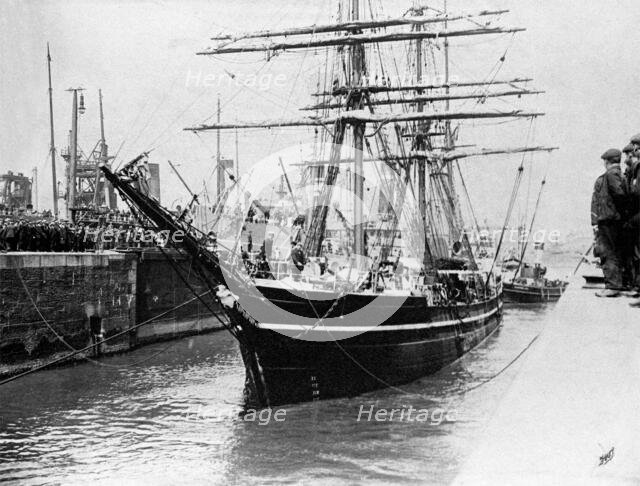 Terra Nova returning to Cardiff, 14 June, 1913.	. Creator: Frederick William Thomas.