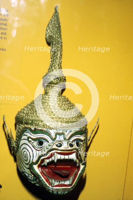 Dance-mask of Hanuman, Monkey-god hero of the Ramayana, Cambodia, 20th Century. Artist: Unknown.