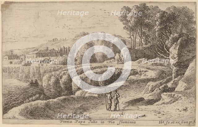 Vineyard of Pope Julius on the Via Flaminia. Creator: Herman van Swanevelt.