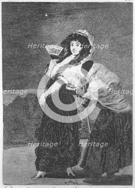 Los Caprichos, series of etchings by Francisco de Goya (1746-1828), plate 16: 'Dios la perdone: y…