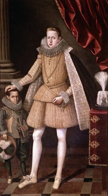 Felipe IV (1605-1665), King of Spain, ' Philip IV and the dwarf protruding ' oil painting.