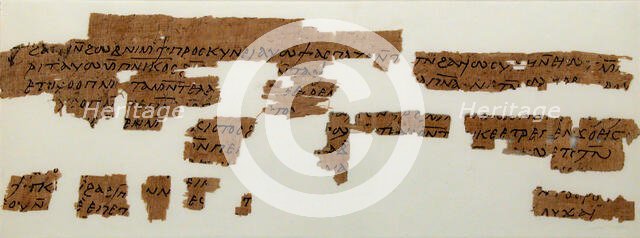 Papyri Fragments, Coptic, 7th century. Creator: Unknown.