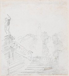 Monumental Stairway, probably c. 1754/1765. Creator: Hubert Robert.