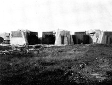 The Opening of the Baltic Canal: walls and gates of...Brunsbüttel Entrance under construction, 1895. Creator: Unknown.