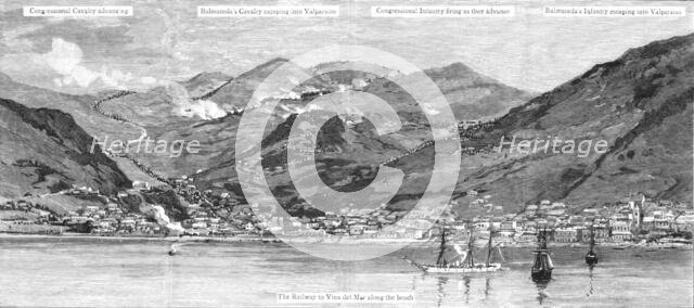 '' The Civil War in Chili, The Battle outside Valparaiso', 1891. Creator: Unknown.