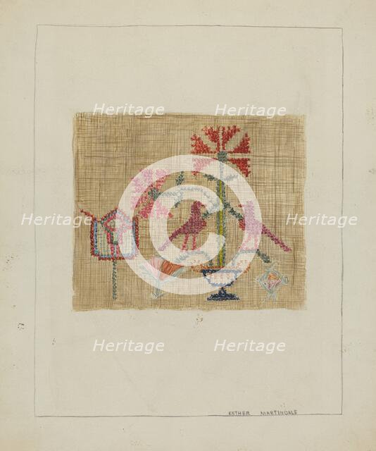 Sampler, 1935/1942. Creator: Esther Martindale.