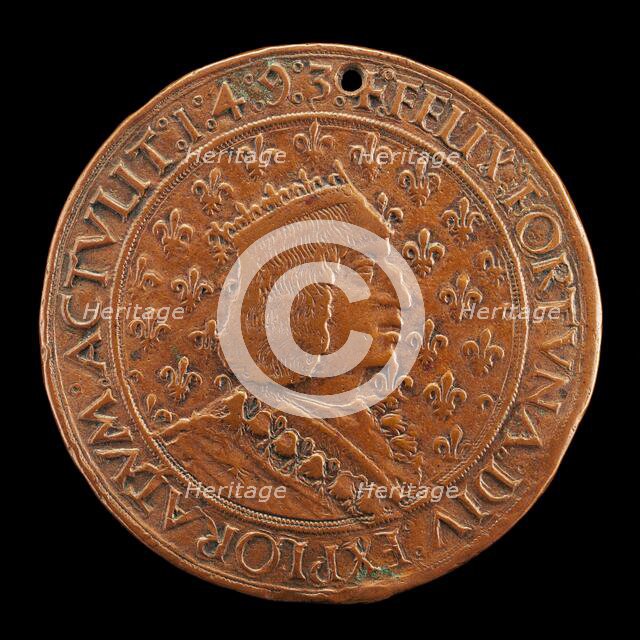 Charles VIII, 1470-1498, King of France 1483 [obverse], 1493/1494. Creators: Louis Lepère, Nicolas de Florence, Jean Lepère.