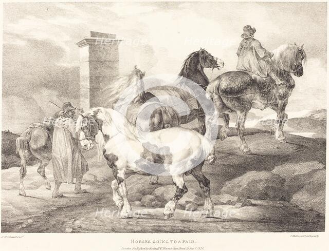 Horses Going to a Fair, 1821. Creator: Theodore Gericault.