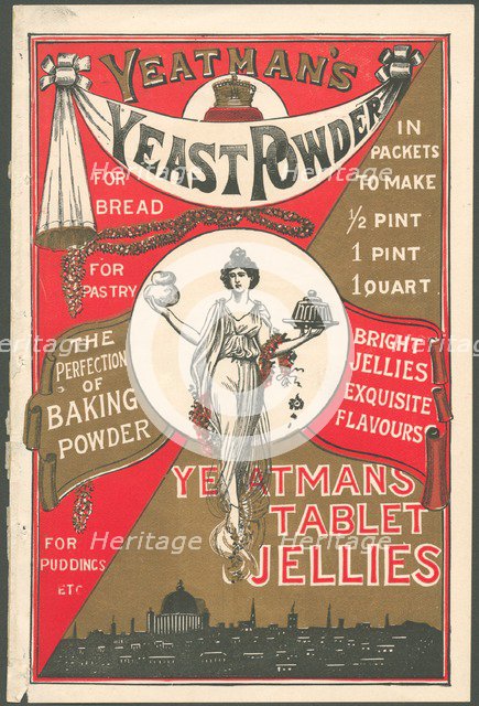 Yeatman Yeast powder, 1890s. Artist: Unknown