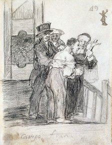 'French Penalty', between 1824 and 1828.  Artist: Francisco Goya