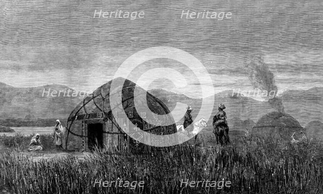 "A Khirgese Camp", from Wereschagin's pictures of Central Asia, at the Crystal Palace, 1873. Creator: J Cooper.