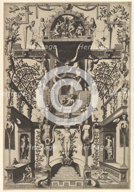 Modern Grotesque Decoration, 1557. Creator: Johannes van Doetecum I.