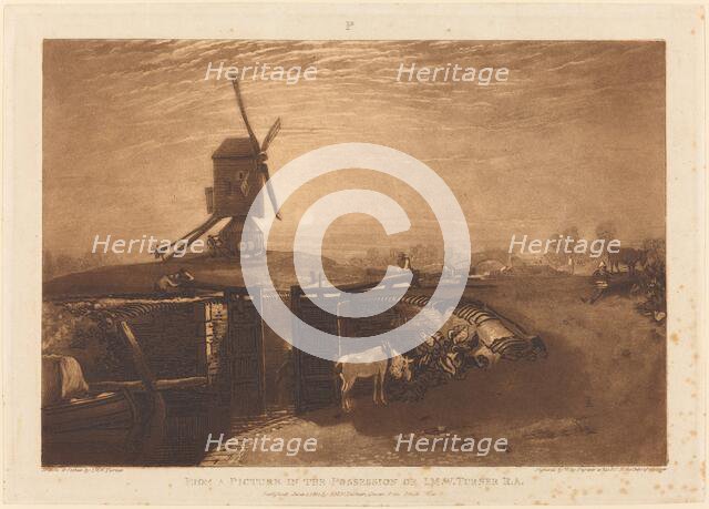 Windmill and Lock, published 1811. Creator: JMW Turner.