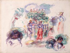 Figures under a Tree, 1880-82. Creator: Pierre-Auguste Renoir.