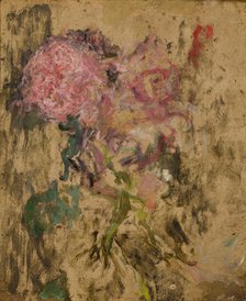 Flowers / Landscape Motif-two-sided painting, after 1930. Creator: Olga Boznanska.