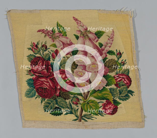 Chair Seat and Back, England, 19th century. Creator: Unknown.