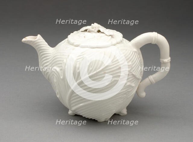 Teapot, Chelsea, 1747/49. Creator: Chelsea Porcelain Manufactory.