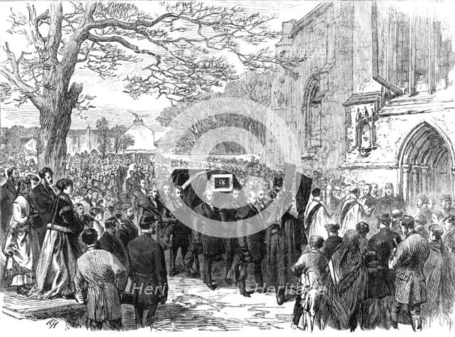 The Hunting Disaster in Yorkshire: the funeral of Sir Charles Slingsby at Knaresborough, 1869. Creator: Unknown.