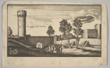 The Kunibert Tower near Cologne (copy), 1625-77. Creator: Wenceslaus Hollar.
