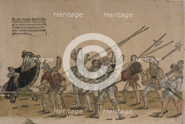 Ceremonial Procession in Bologna on 5 November 1529, on the Occasion of Charles V's Coronation by Po