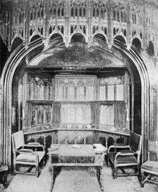 Queen Victoria's pew in St George's chapel, Windsor, 1901.Artist: Eyre & Spottiswoode