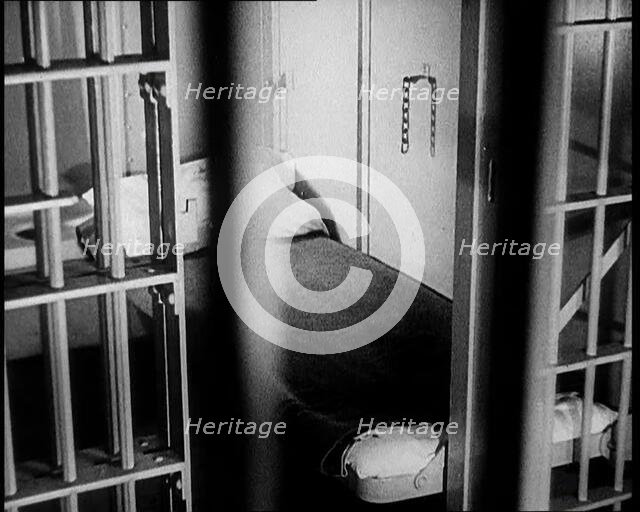A Prison Cell, 1930s. Creator: British Pathe Ltd.