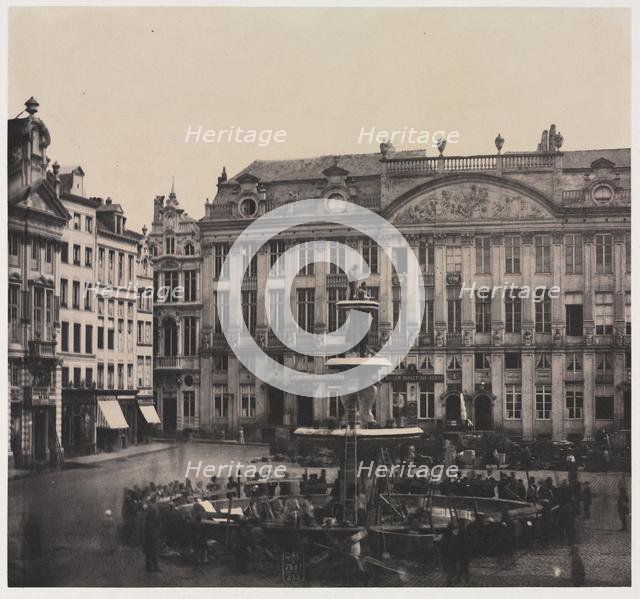 Untitled (Construction of Commemorative Fountain), July 1856. Creator: Louis Pierre Théophile Dubois de Nehaut (Belgian, 1799-1872).