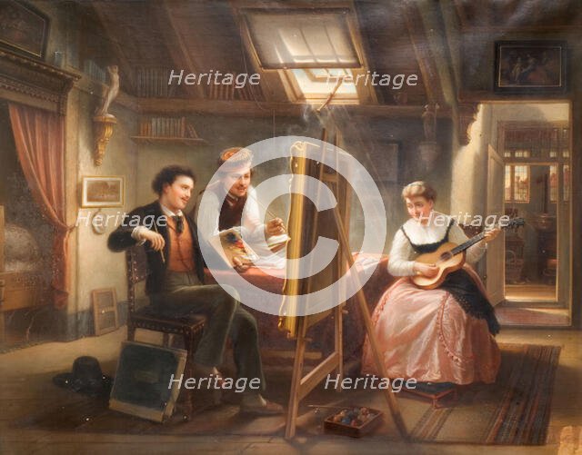 The Artist's Studio, 1869. Creator: Jozef Cornelius Correns.