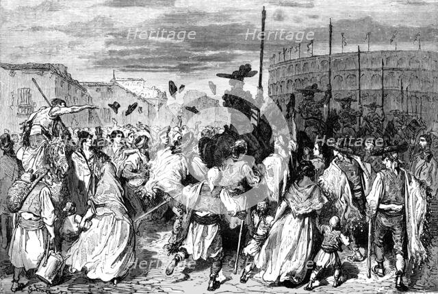 'Arrival of the Picadors; An Autumn Tour in Andalusia', 1875. Creator: Gustave Doré.
