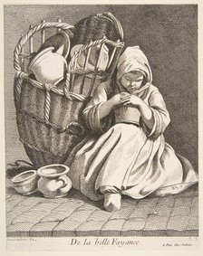 Pottery Peddler, 1738. Creator: Caylus, Anne-Claude-Philippe de.
