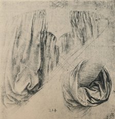 'Study of the Front of a Dress and of a Sleeve', c1480 (1945). Artist: Leonardo da Vinci.
