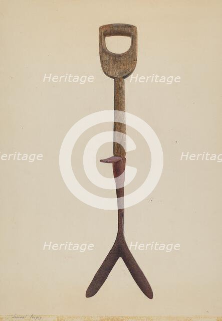 Hay Knife, c. 1938. Creator: Samuel Faigin.