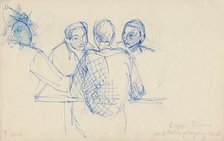 'Beppi, Bruno and Fabio playing cards', c1950.  Creator: Shirley Markham.