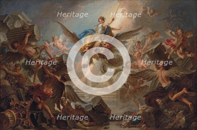 The Destruction of the Palace of Armida, 1737. Creator: Coypel, Charles-Antoine (1694-1752).