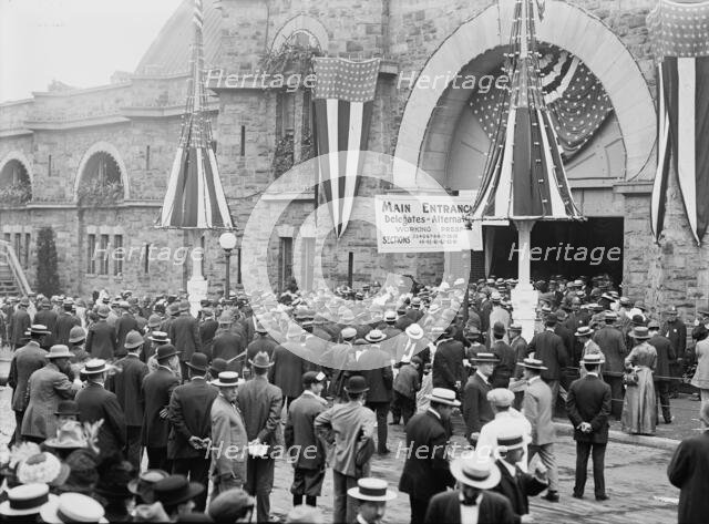 Fifth Regiment Armory, Baltimore, Maryland - Scenes During Democratic National Convention, 1912. Creator: Harris & Ewing.