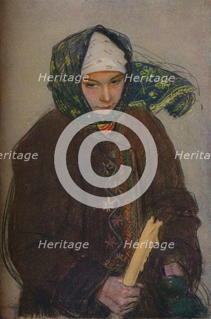 'A Ruthenian Peasant Girl', c1907. Artist: Theodor Axentowicz.