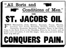 Advertisement for St. Jacobs Oil, 1895. Creator: Unknown.