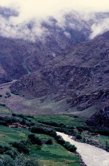 River valley, Ladakh, India, 1988. Creator: Amanda Waite.