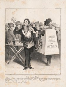 Caricaturana: Pl. 14, Robert Macaire Bookseller (Caricaturana: Pl. 14, Robert Macaire Libraire), 183 Creator: Honoré Daumier (French, 1808-1879).