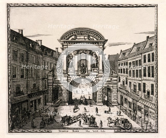 Temple Bar, London, c1700. Artist: Johannes de Ram