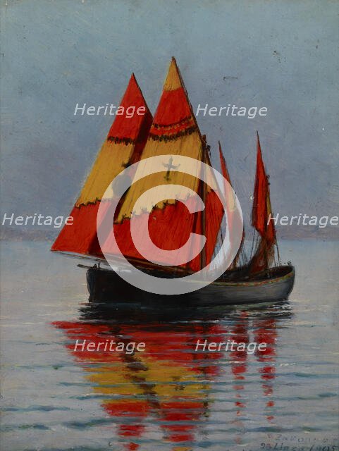 Boats on the Sea, July 23, 1905. Creator: Stanislaw Witkiewicz.