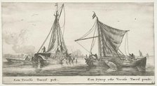 Ships of Amsterdam: A Frisian Peat Barge. The Dÿnop, near the Veensche Peat Pond. Creator: Reinier Nooms (Dutch, c. 1623-1667).